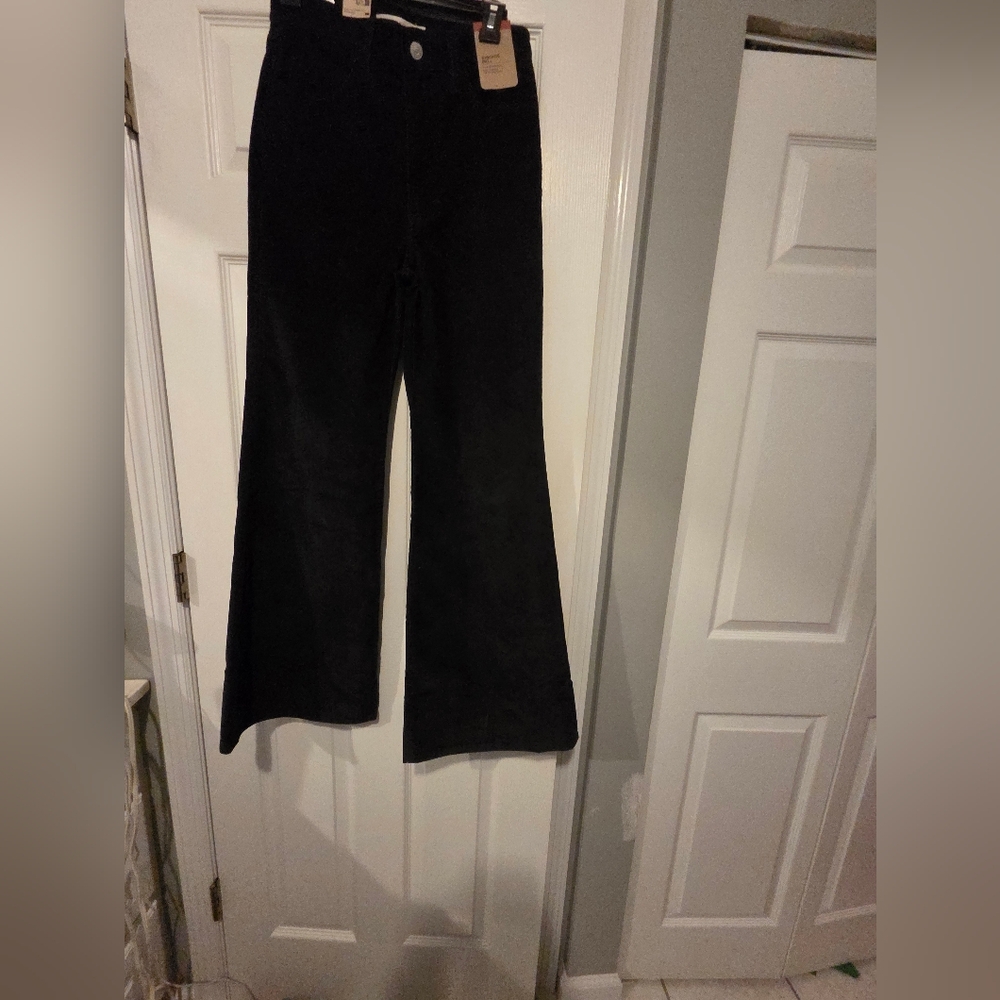 Levi's Black Wide-Leg High-Rise Trousers